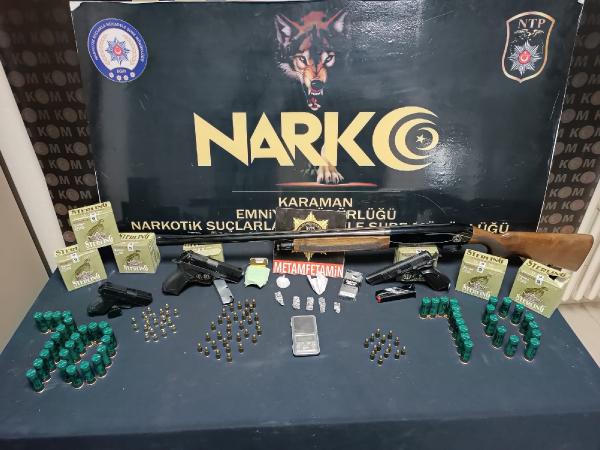Karaman'da uyuşturucu operasyonunda 3 tutuklama