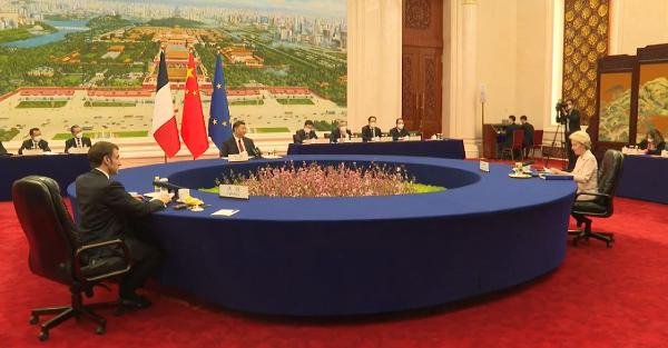 Leyen, Marcon ve Cinping, üçlü toplantı gerçekleştirdi