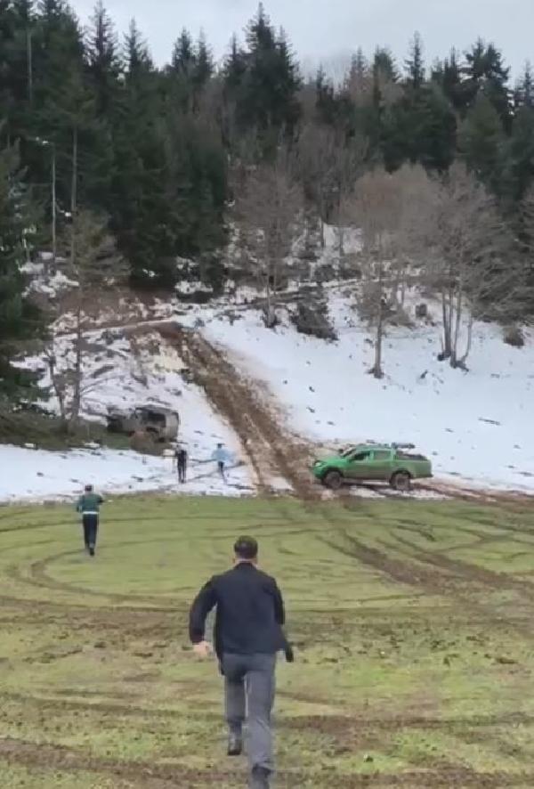 Off-road aracının takla attığı kaza, kamerada