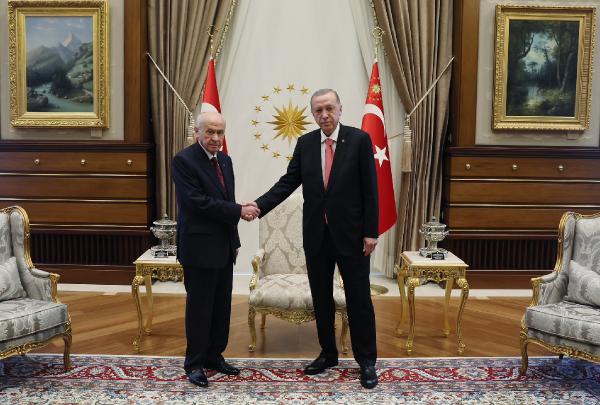 Cumhurbaşkanı Erdoğan, Bahçeli ile görüştü