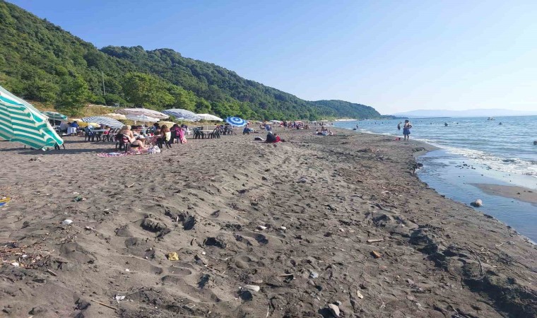 Kdz. Ereğlide sıcak havadan bunalan vatandaşlar denize koştu