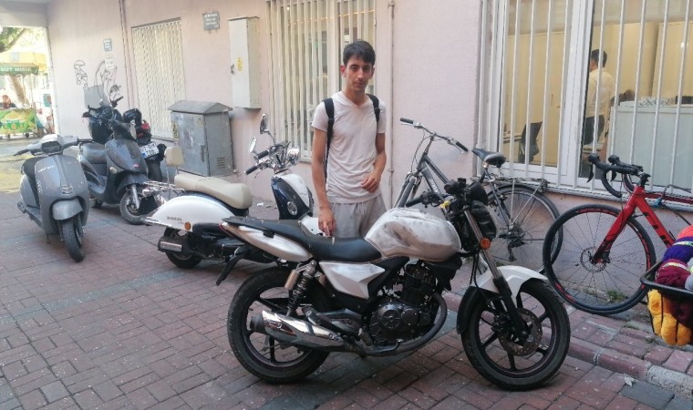Çalınan motosikletine 20 gün sonra hurdaya dönmüş halde kovuştu