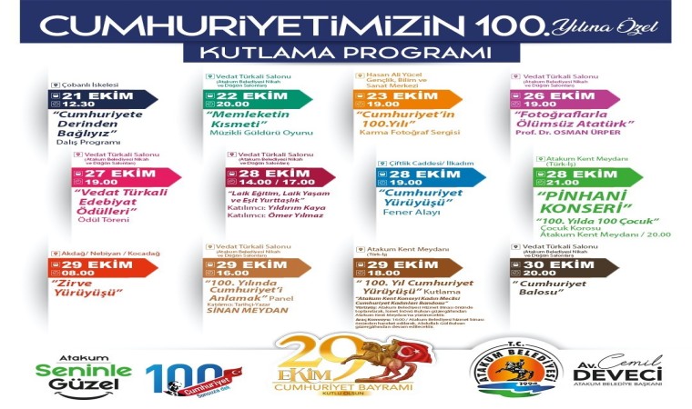 Atakumda Cumhuriyetin 100. yılına özel program