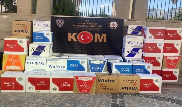 Elazığda 780 bin dal kaçak makaron ele geçirildi: 1 gözaltı