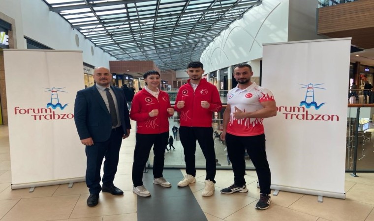 Milli sporcular şampiyona öncesi Forum Trabzonu gezdi