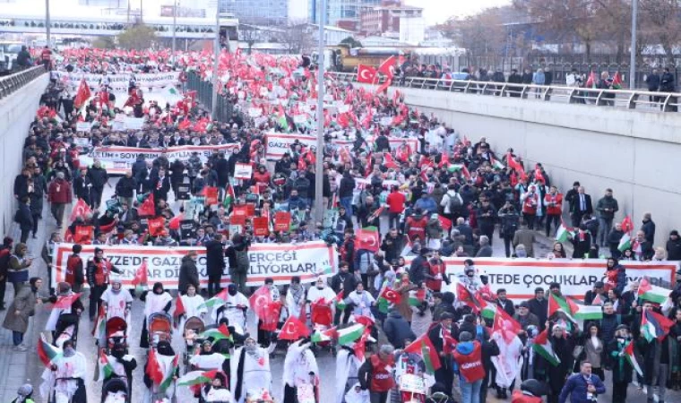 Ankara’da ’Gazze’ye destek’ mitingi