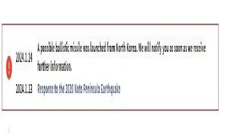 Japonya: Kuzey Kore muhtemel bir balistik füze denemesi yaptı