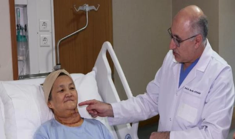 Yanağından ceviz büyüklüğünde tümör alınan kadın ölümden döndü