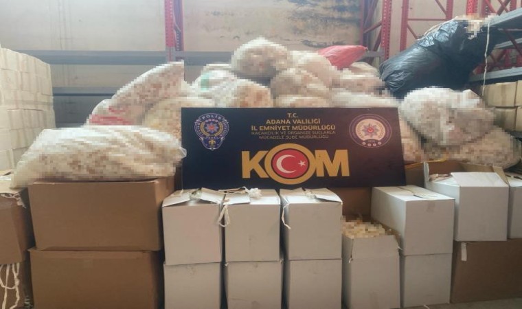 Adanada 18 milyon 950 bin makaron ele geçirildi