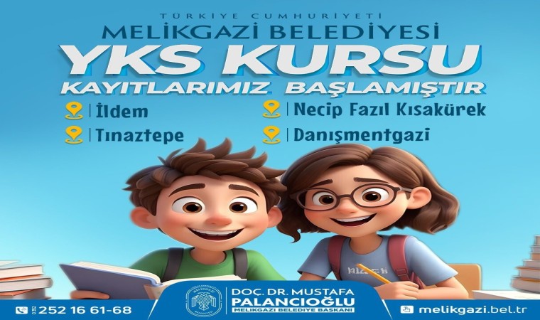 Melikgazi Belediyesi YKS Kursu kayıtları başladı