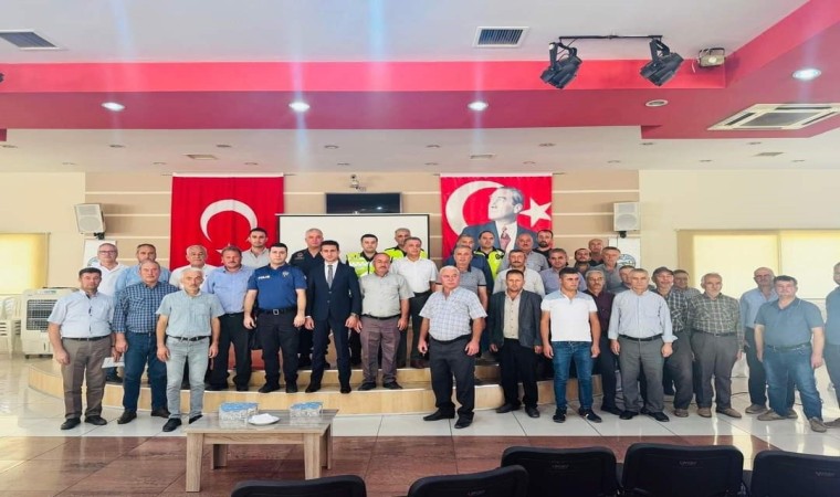 Bozdoğanda okul servis şoförlerine güvenlik eğitimi verildi