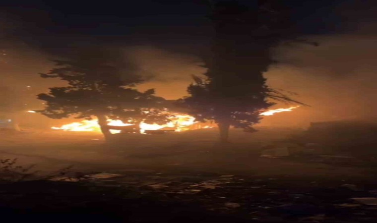 Ataşehirde gecekondu alev alev yandı