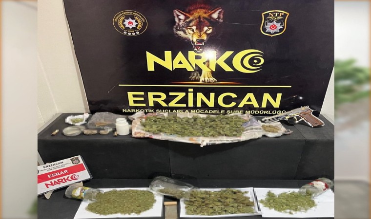 Erzincanda bir miktar uyuşturucu ele geçirildi, 3 şüpheli yakalandı