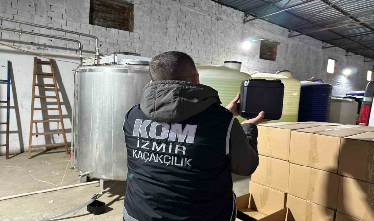 İzmirde sahte içki operasyonu; 28 ton etil alkol ele geçirildi