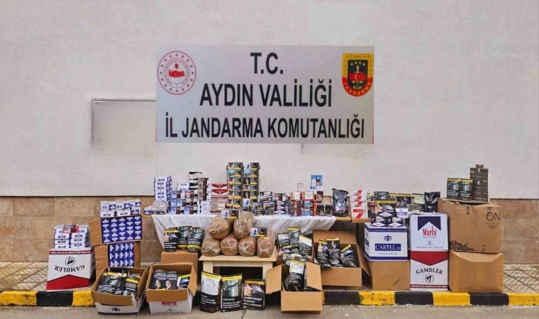 Aydında jandarma ekipleri 242 bin 260 tütün dolu makaron ele geçirdi