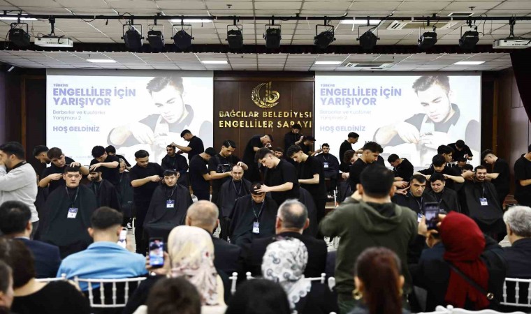 Bağcılarda dünyanın en iyi kuaförleri engelliler için yarıştı