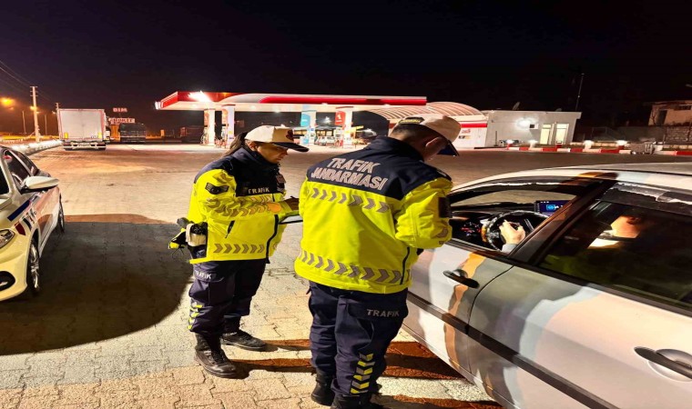 Bolvadinde jandarmadan trafik denetimi