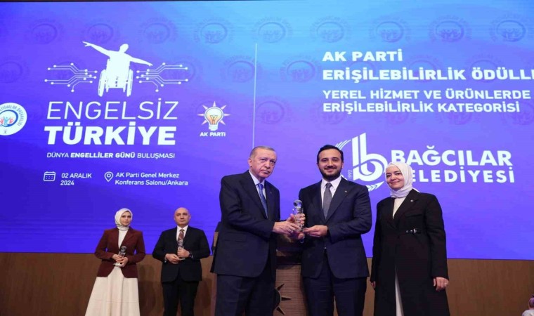 Cumhurbaşkanı Erdoğandan Bağcılar Belediyesine “Erişilebilirlik” ödülü