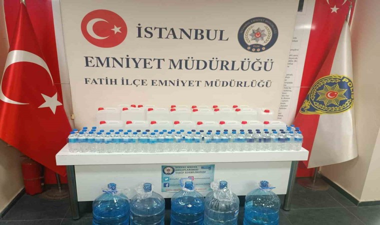 Fatihte sahte içki operasyonu: 155 litre sahte alkol ele geçirildi