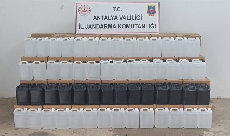 Gazipaşada 3 bin litre kaçak etil alkol ele geçirildi