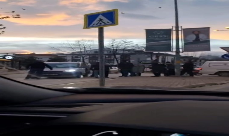 İnegölde trafik kavgası kameraya yansıdı