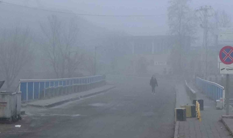 Karsta yoğun sis etkili oldu
