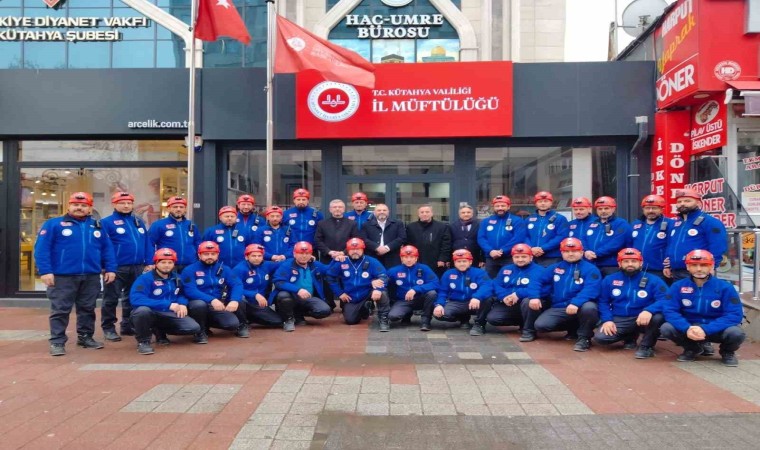 Kütahya İl Müftülüğü Arama Kurtarma ekibi akredite oldu