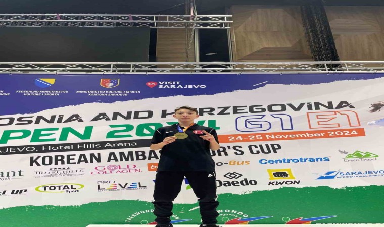 Milli sporcu Gesge, Bosna Hersekten altın madalya ile döndü