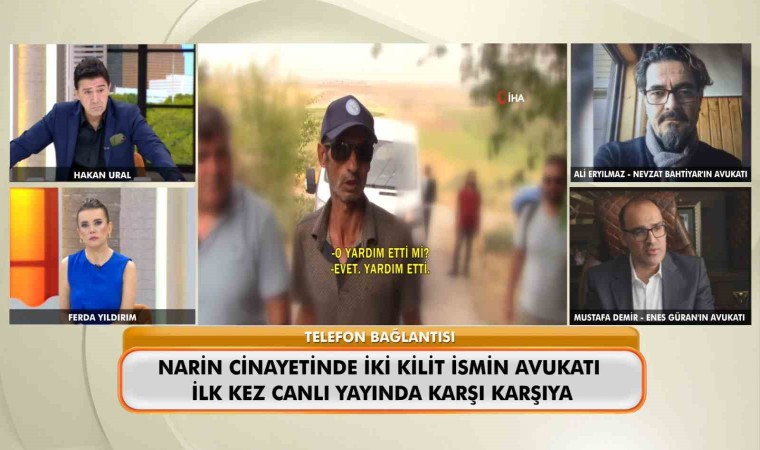 Nevzat Bahtiyarın avukatı Ali Eryılmaz ve Enes Güranın avukatı Mustafa Demir, canlı yayında karşı karşıya geldi