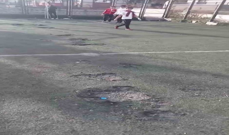 Patates tarlası değil, futbol sahası