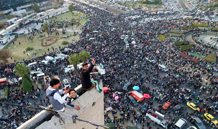 Şamın simgesi Emevi Meydanında özgürlük kutlaması