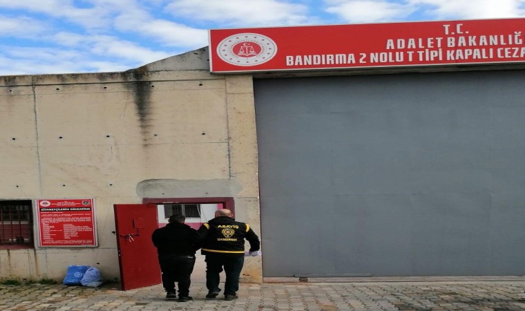 27 yıl hapis cezası bulunan şahıs Bandırmada yakalandı