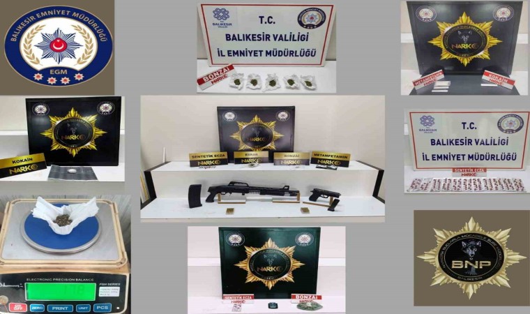 Balıkesirde 13 şüpheli şahsa uyuşturucu operasyonu