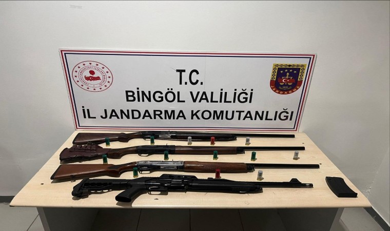 Bingölde 4 adet av tüfeği ele geçirildi