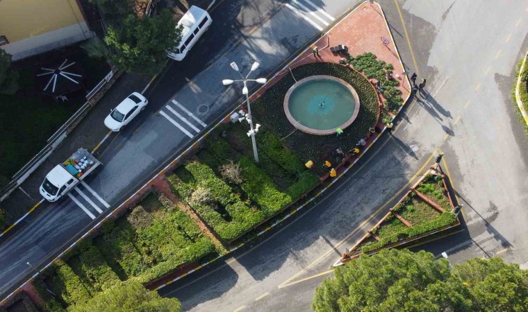 Bozdoğanda mevsimlik çiçeklerin dikimi yapıldı