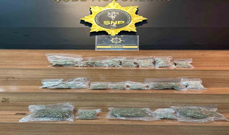 Şanlıurfada 2 kilo skunk ele geçirildi