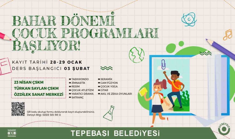 Tepebaşı Belediyesinin çocuk programları kayıtları başlıyor