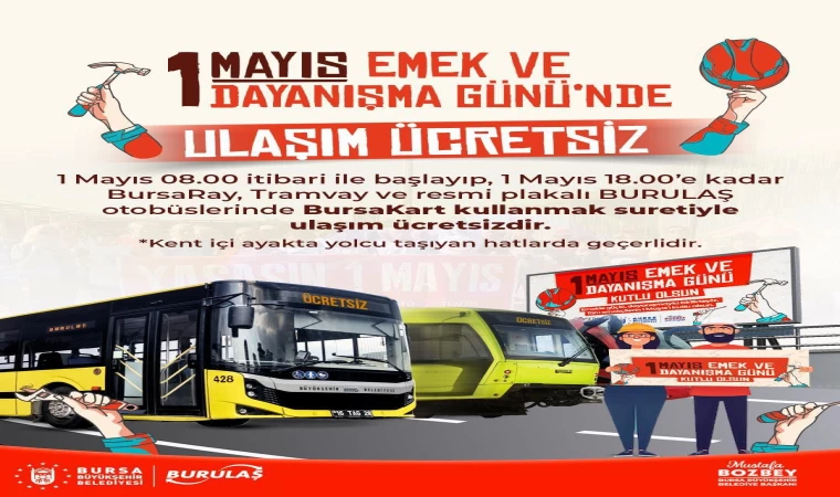 1 Mayıs’ta ulaşım ücretsiz
