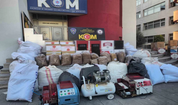 Adana’da 653 kilogram kaçak tütün ele geçirildi: 4 gözaltı