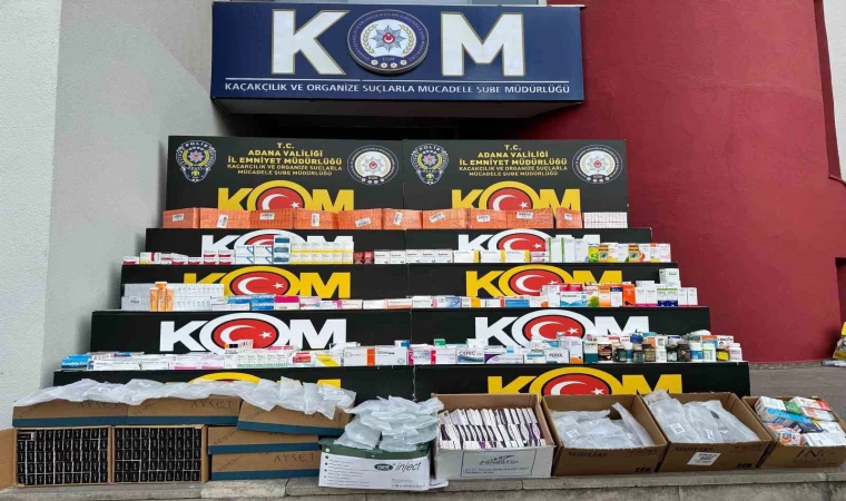 Adana’da yasa dışı ilaç operasyonu: Binlerce tıbbi ürün ele geçirildi