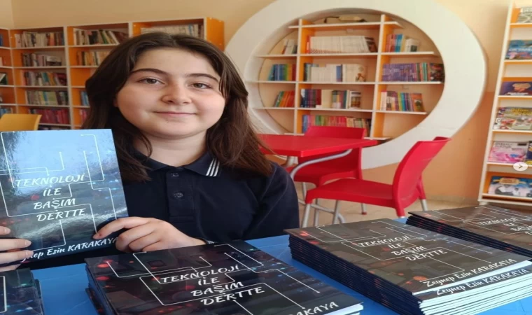 Beşinci sınıf öğrencisi, yazdığı kitapla teknoloji bağımlılığına dikkat çekti