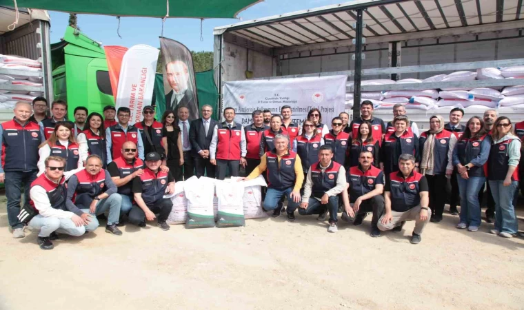 Biga’da Çiftçilere Hibeli Çeltik ve Sorgum Tohumu