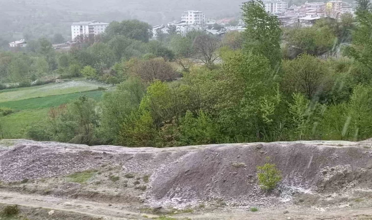 Elazığ’da dolu yağışı etkili oldu