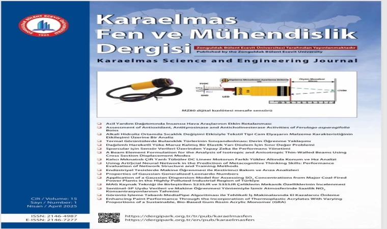 Karaelmas Fen ve Mühendislik Dergisi’nin 2025 Yılı 1. sayısı yayımlandı