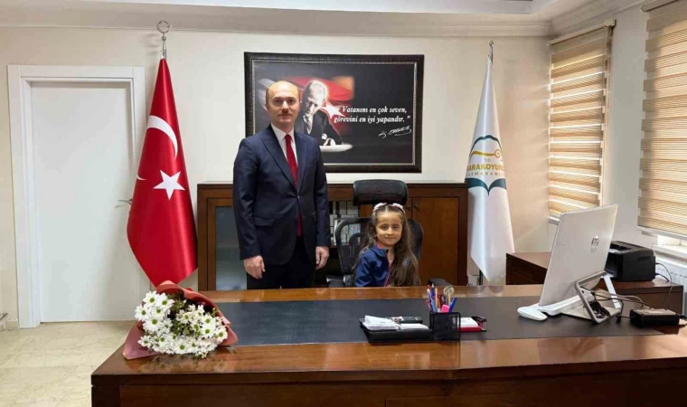 Kaymakam Yavuz, koltuğunu minik Nursima’ya devretti