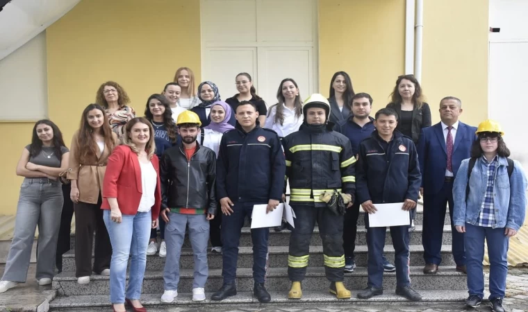 Köyceğiz’de Yüksekokul personeline yangın eğitimi verildi