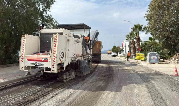 Muğla Büyükşehir’den Bodrum Turgutreis yolunda yenileme çalışması