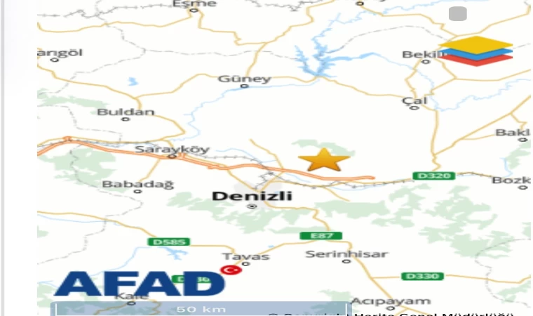 Pamukkale’de 3.9 büyüklüğünde deprem meydana geldi