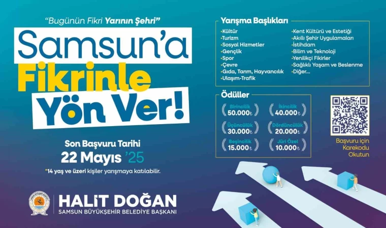 Samsun Büyükşehir Belediyesi’nden ”Samsun’a Fikrinle Yön Ver” yarışması