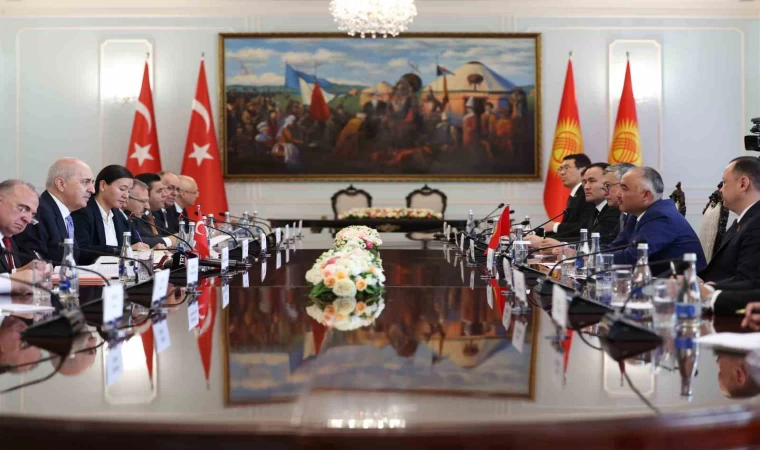 TBMM Başkanı Kurtulmuş, Kırgızistan Parlamento Başkanı Uulu ile görüştü